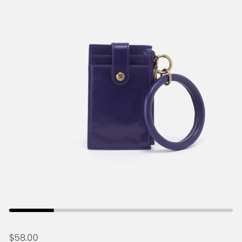 HOBO Ring Credit Card Wristlet – Purple Leather